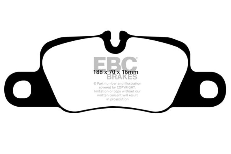 EBC - EBC 12 - 15 Porsche 911 (991) (Cast Iron Rotor only) 3.8 Carrera S Yellowstuff Rear Brake Pads - Demon Performance