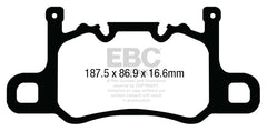EBC - EBC 13 - 15 Porsche 911 (991) (Cast Iron Rotor only) 3.8 GT3 Yellowstuff Rear Brake Pads - Demon Performance