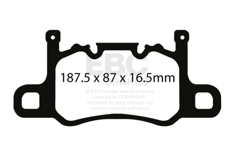 EBC - EBC 13-15 Porsche 911 (991) GT3 3.8L (w/Cast Iron Rotor) Redstuff Rear Brake Pads - Demon Performance