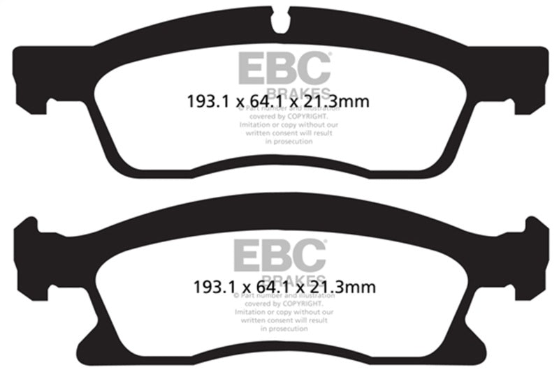 EBC - EBC 13+ Dodge Durango 5.7 Greenstuff Front Brake Pads - Demon Performance