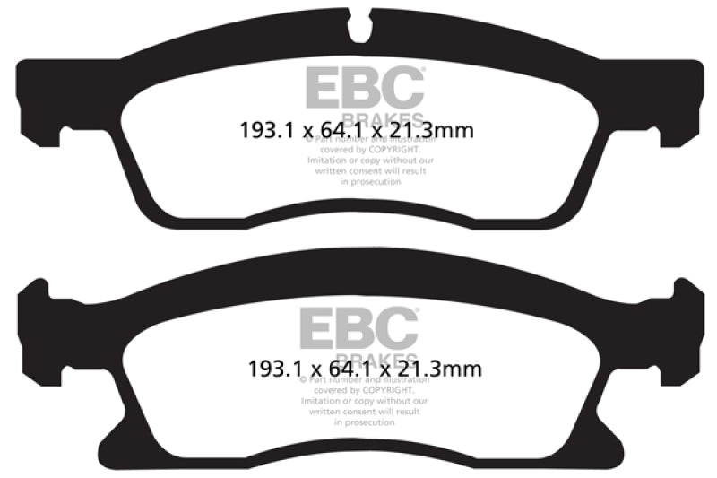 EBC - EBC 13+ Dodge Durango 5.7 Yellowstuff Front Brake Pads - Demon Performance