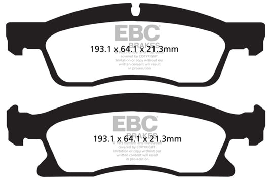 EBC - EBC 13+ Dodge Durango 5.7 Yellowstuff Front Brake Pads - Demon Performance