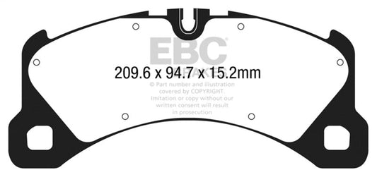 EBC - EBC 14+ Porsche Macan (Cast Iron Rotors only) 3.0 Twin Turbo Yellowstuff Front Brake Pads - Demon Performance