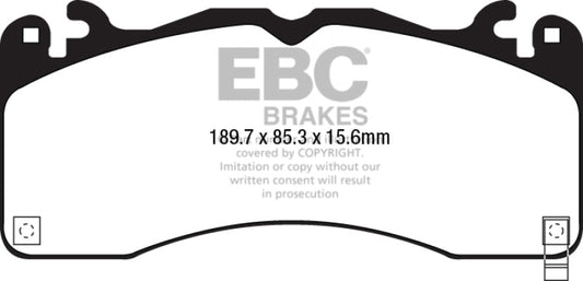 EBC - EBC 15 - 23 Ford Mustang 5.0L (Gen 6) Redstuff Front Brake Pads - Demon Performance