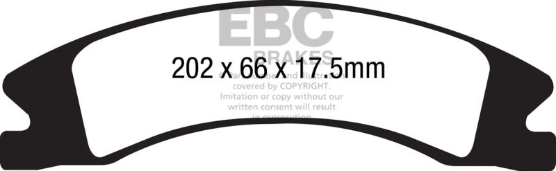 EBC - EBC 15+ Cadillac Escalade Ext/Esv 6.2 2WD Yellowstuff Front Brake Pads - Demon Performance