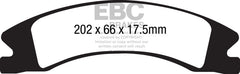 EBC - EBC 15+ Cadillac Escalade Ext/Esv 6.2 2WD Yellowstuff Front Brake Pads - Demon Performance