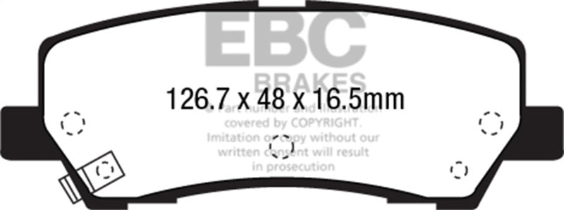 EBC - EBC 15+ Ford Mustang 2.3 Turbo Redstuff Rear Brake Pads - Demon Performance