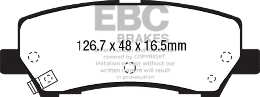 EBC - EBC 15+ Ford Mustang 2.3 Turbo Yellowstuff Rear Brake Pads - Demon Performance