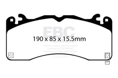 EBC - EBC 15+ Ford Mustang 5.0 Performance Pkg Yellowstuff Front Brake Pads - Demon Performance