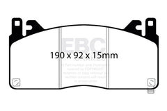 EBC - EBC 2015+ Ford Mustang GT350 Bluestuff Front Brake Pads - Demon Performance