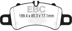 EBC - EBC 2016+ Porsche Boxster 718 (Iron Rotors Only) 2.5L Turbo Yellowstuff Front Brake Pads - Demon Performance