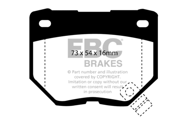 EBC - EBC 89 - 95 Nissan Skyline (R32) 2.6 Twin Turbo GT - R Yellowstuff Rear Brake Pads - Demon Performance