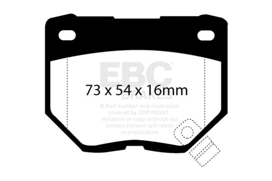 EBC - EBC 89 - 95 Nissan Skyline (R32) 2.6 Twin Turbo GT - R Yellowstuff Rear Brake Pads - Demon Performance