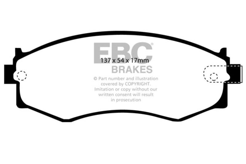 EBC - EBC 91 - 97 Infiniti G20 2.0 Redstuff Front Brake Pads - Demon Performance