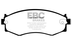 EBC - EBC 91 - 97 Infiniti G20 2.0 Redstuff Front Brake Pads - Demon Performance