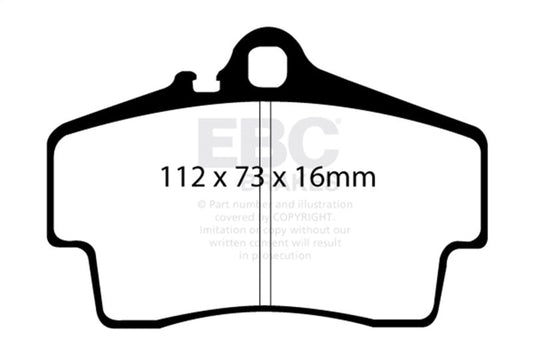 EBC - EBC 98 - 05 Porsche 911 (996) (Cast Iron Rotor only) 3.4 Carrera 2 Bluestuff Rear Brake Pads - Demon Performance