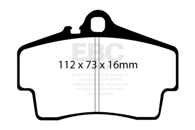EBC - EBC 98 - 05 Porsche 911 (996) (Cast Iron Rotor only) 3.4 Carrera 2 Redstuff Rear Brake Pads - Demon Performance