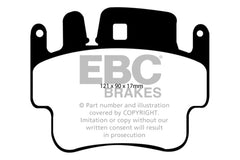 EBC - EBC 98 - 05 Porsche 911 (996) (Cast Iron Rotor only) 3.4 Carrera 2 Yellowstuff Front Brake Pads - Demon Performance