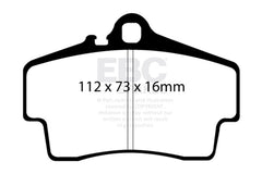EBC - EBC 98 - 05 Porsche 911 (996) (Cast Iron Rotor only) 3.4 Carrera 2 Yellowstuff Rear Brake Pads - Demon Performance