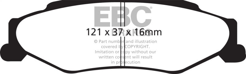 EBC - EBC Racing 01-13 Chevrolet Corvette C5/C6 5.7L/6.0L/6.2L Rear SR-11 Sintered Race Brake Pads - Demon Performance