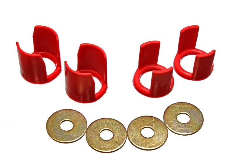 Energy Suspension - Energy Suspension 89 - 94 Nissan 240SX (S13) Red Rear Subframe Insert Set - a supplement to the subfra - Demon Performance