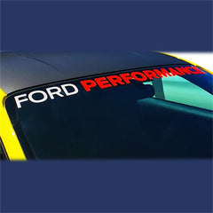 Ford Racing - Ford Performance 2015 - 2017 Mustang Windshield Banner Ford Performance - White / Red - Demon Performance