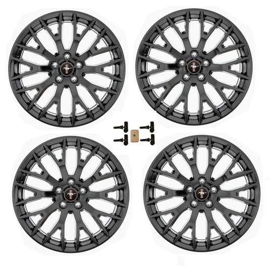 Ford Racing - Ford Racing 15 - 16 Mustang GT 19X9 and 19X9.5 Wheel Set with TPMS Kit - Matte Black - Demon Performance