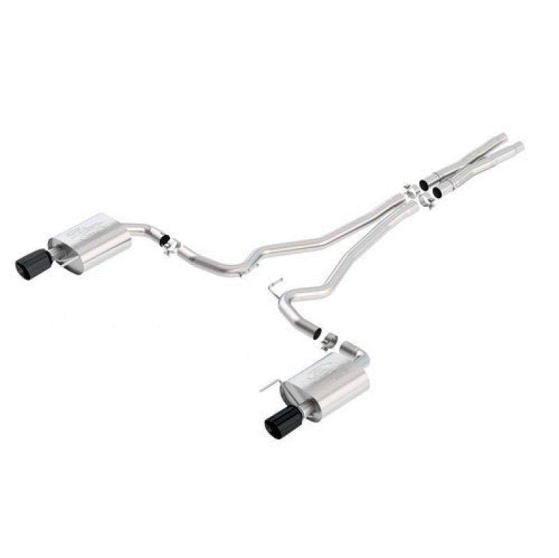Ford Racing - Ford Racing 2015 Mustang 5.0L Sport Cat - Back Exhaust System Black Chrome - Demon Performance