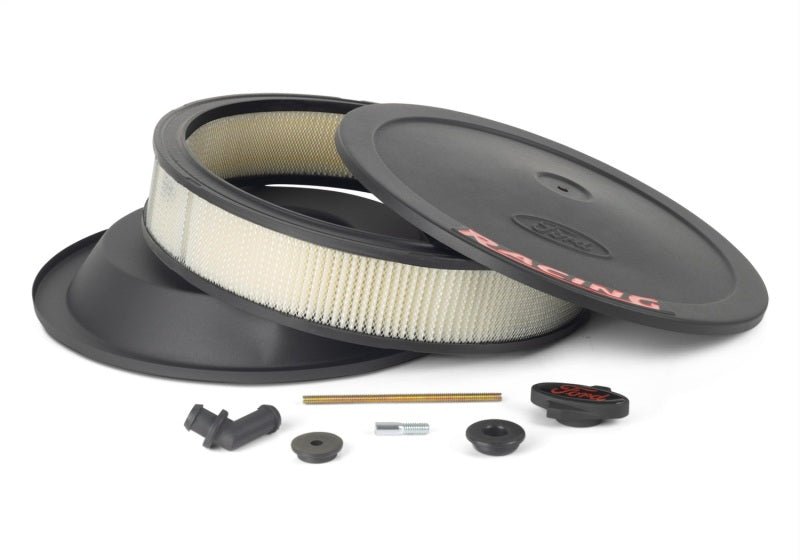 Ford Racing - Ford Racing Air Cleaner Kit - Black Crinkle Finish w/ Red Emblem - Demon Performance