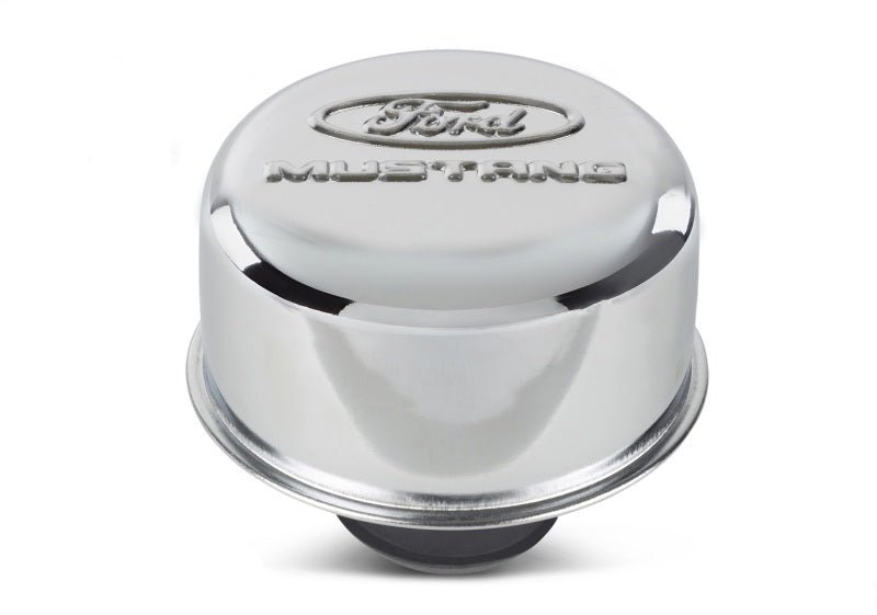 Ford Racing - Ford Racing Chrome Breather Cap w/ Ford Mustang Logo - Demon Performance