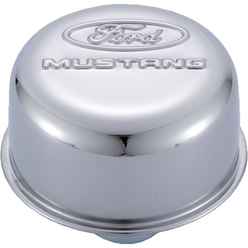 Ford Racing - Ford Racing Chrome Breather Cap w/ Ford Mustang Logo - Demon Performance