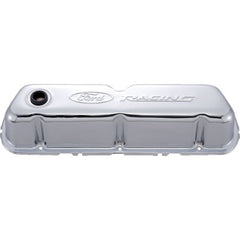 Ford Racing - Ford Racing Embosses Logo Stamped Steel Valve Cover Chrome - Demon Performance