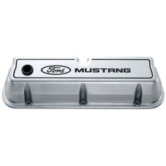 Ford Racing - Ford Racing Ford 289/302/351W Die - Cast Valve Covers - Polished w/Black Logo - Demon Performance