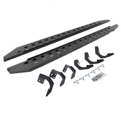 Go Rhino - Go Rhino 19 - 22 Ram 1500 CC 4DR (Not Classic) RB20 Slim Running Boards Kit (w/Brackets) - Tex. Blk - Demon Performance