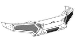 Go Rhino - Go Rhino 19 - 24 Ram 1500 (Excl. Rebel/Warlock/TRX) Element FR Bumper w/Fixed Lgt Bar Mount - Tex. Blk - Demon Performance