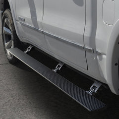 Go Rhino - Go Rhino 19 - 24 Ram 1500 Quad Cab 4dr E1 Electric Running Board Kit (No Drill) - Bedliner Coating - Demon Performance