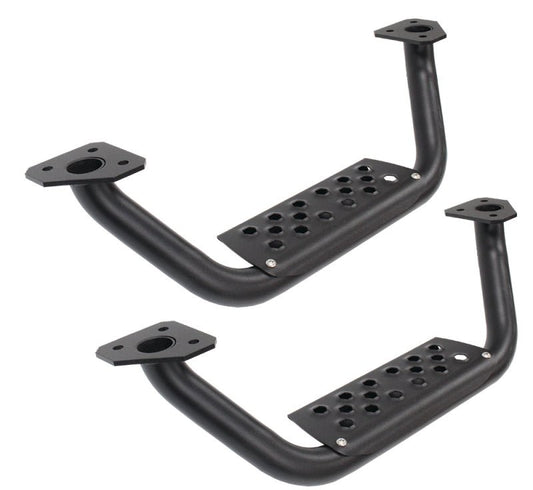 Go Rhino - Go Rhino Dominator Extreme D6 SideSteps - Tex Blk - 4in Drop Down Steps (Pair) - Demon Performance