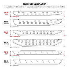 Go Rhino - Go Rhino RB30 Running Boards 80in. - Bedliner Coating (Boards ONLY/Req. Mounting Brackets) - Demon Performance