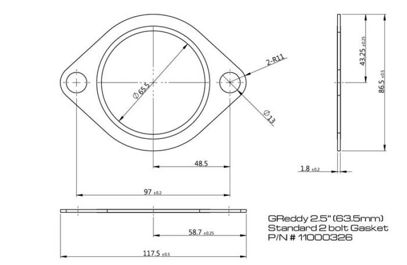 GReddy - GReddy 2.5in Universal Exhaust Gasket - Demon Performance
