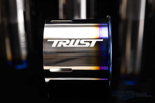 GReddy - GReddy Titanium Trust PE-TR Tip L 110MM x 115MM - Titanium Burnt Finish - Demon Performance