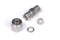 Haltech - Haltech 1/4in Stainless Compression 1/8in NPT Thread Fitting Kit (Incl Nut & Ferrule) - Demon Performance