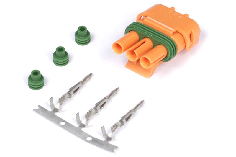 Haltech - Haltech Delco Weather Pack 3 Pin GM Style MAP Sensor Connector Orange Plug & Pins - Demon Performance