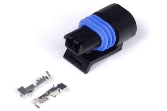 Haltech - Haltech Delphi 2 Pin GM Style Coolant Temp Connector Black Plug & Pins - Demon Performance