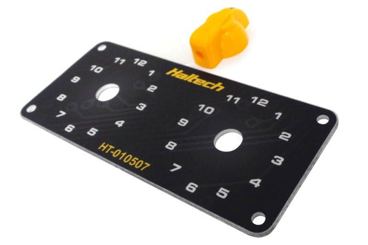 Haltech - Haltech Dual Switch Panel Kit w/Yellow Knob - Demon Performance