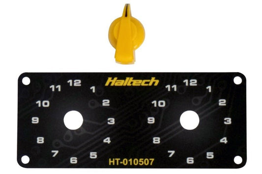 Haltech - Haltech Dual Switch Panel Kit w/Yellow Knob - Demon Performance