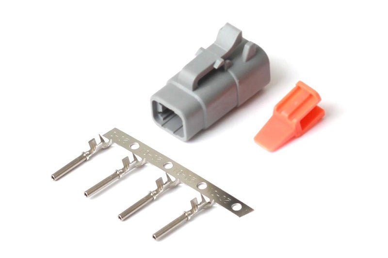 Haltech - Haltech Male Deutsch DTM - 4 Connector 7.5 Amp Plug & Pins - Demon Performance