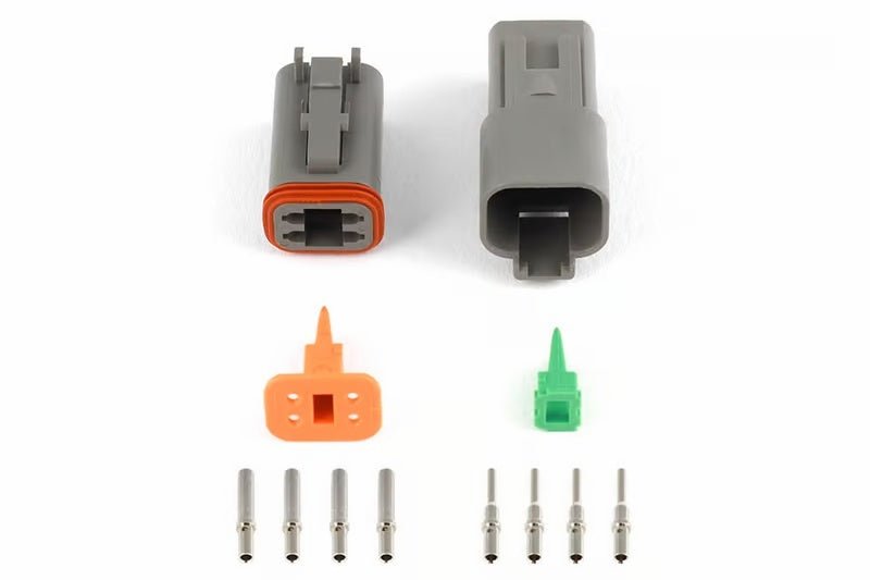 Haltech - Haltech Matching Set of Deutsch DT - 4 Connectors 13 Amp Plug & Pins Only - Demon Performance