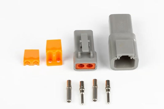 Haltech - Haltech Matching Set of Deutsch DTP - 2 Connectors (25 Amp) Plug & Pins - Demon Performance