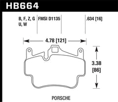 Hawk Performance - Hawk 05 - 08 Porsche 911 Carrera / 08 Boxster / 07 - 08 Cayman Front DTC - 60 Brake Pads - Demon Performance