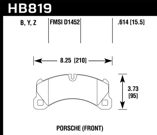 Hawk Performance - Hawk 11 - 13 Porsche Cayenne HPS 5.0 Front Brake Pads - Demon Performance